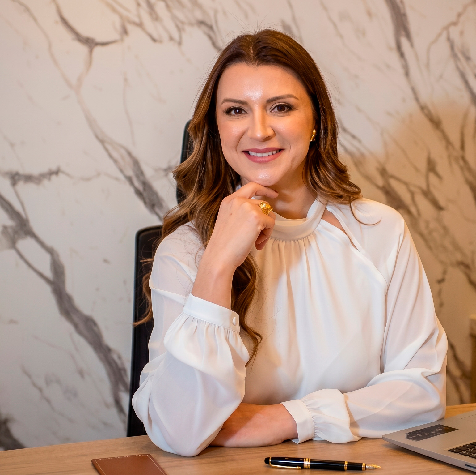 Sabrine Zambiazi, nutricionista, no consultório